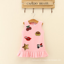 Adulte A-ligne robes filles rose à volants vêtements vêtements d'hiver de Noël vêtements pour les filles de l'automne et les vêtements de maman